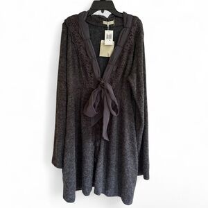 NWT BY STELLA Angora Blend Mixed Media Tunic Sweater Dress Lagenlook Cottage XL